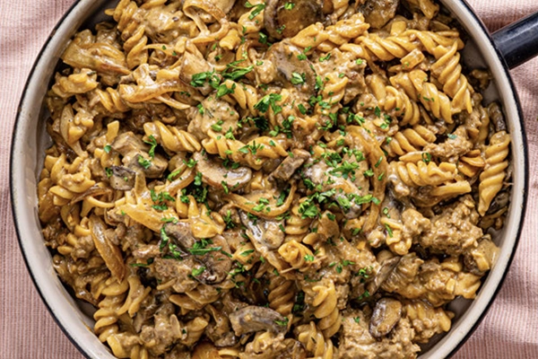 Plant-Based Beef Stroganoff